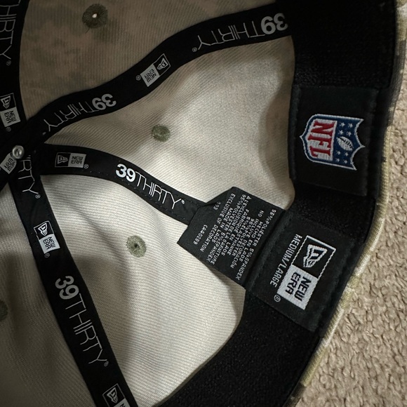 NWOT New Era + 39thirty Salute to Service Panthers Hat Sz Medium/Large - Picture 6 of 7